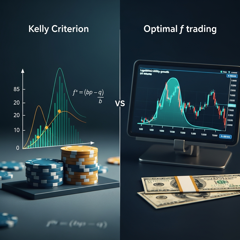 Kelly Criterion vs Optimal f trading - Visual 2